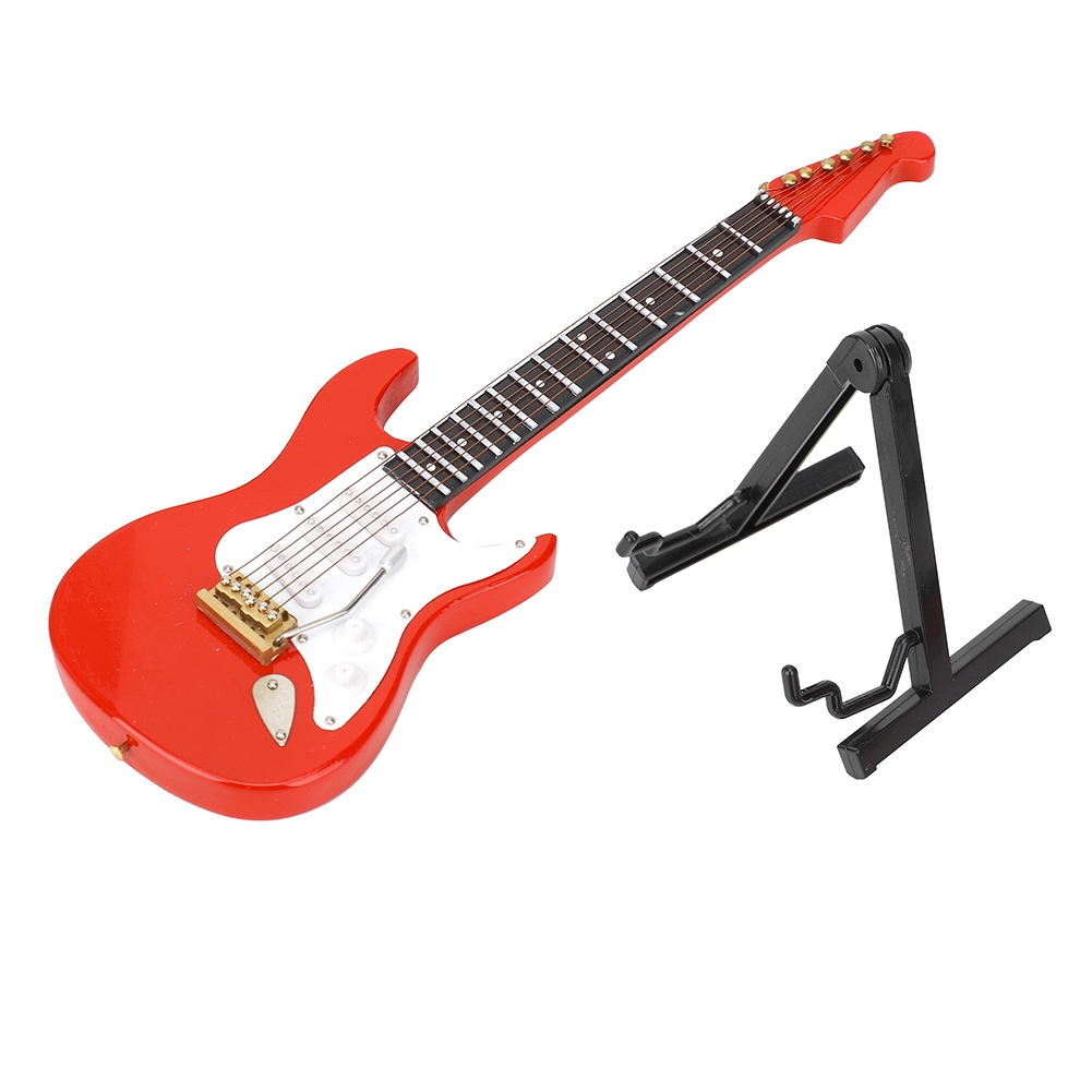 Musical Instrument Guitar - Miniaturowy model czerwonej gitary elektrycznej, instrument