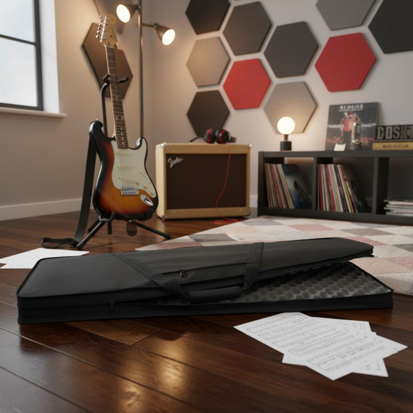 Musical Instrument Guitar - Lekki piankowy futerał na gitarę, wodoodporny,