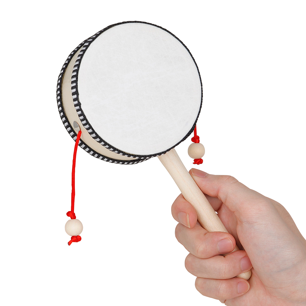 A Musical Instrument You Shake - Grzechotka muzyczna 4-calowa, drewniana, czarna, bębenek