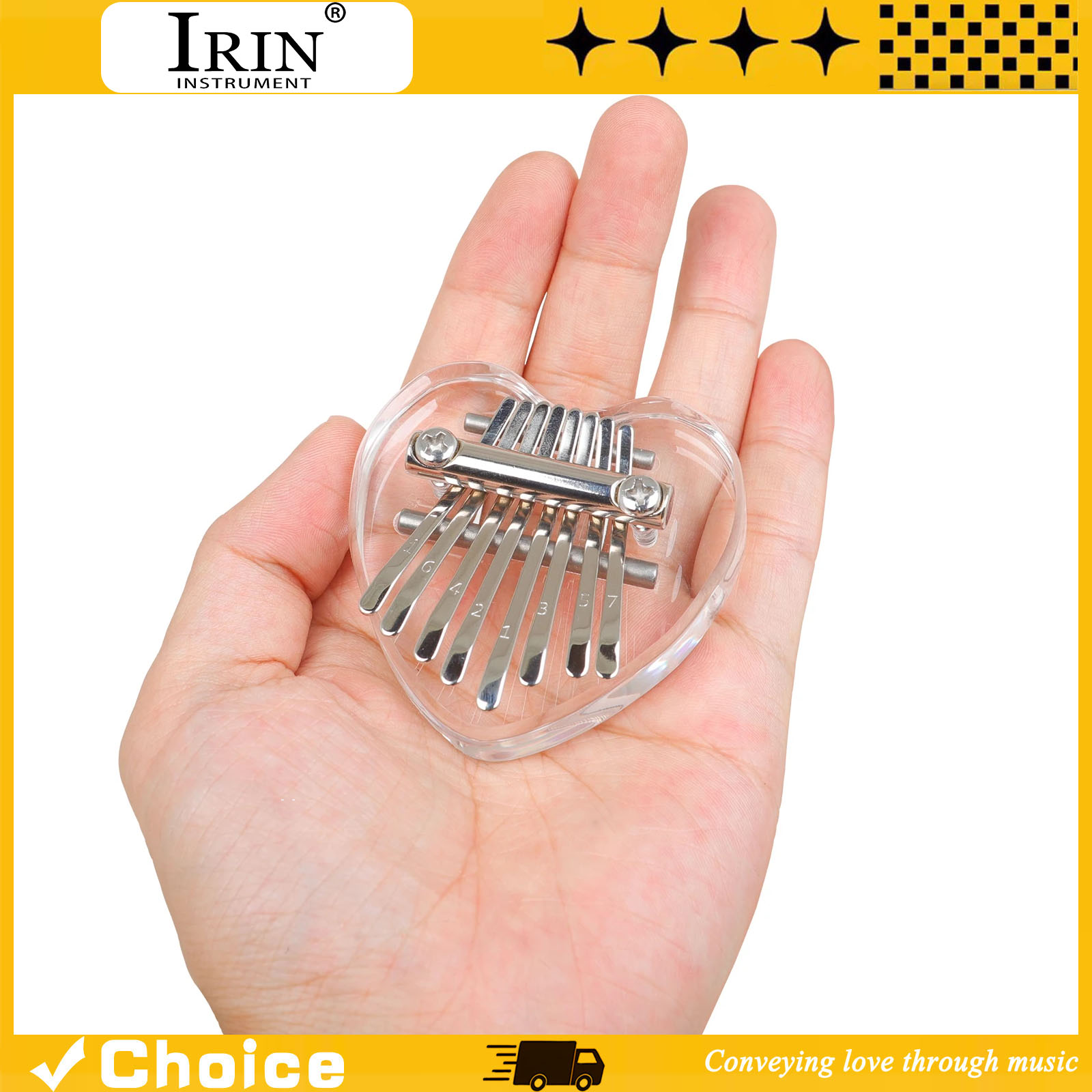 Musical Instrument Harp - 8-klawiszowa Kalimba Mini Pianino Palcowe Akrylowe