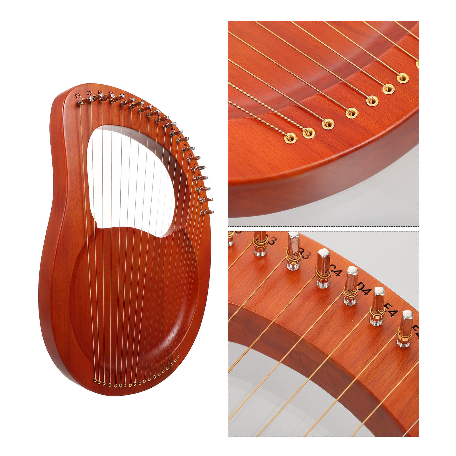 Musical Instrument Harp - 1 zestaw przenośnej harfy lirycznej, 19