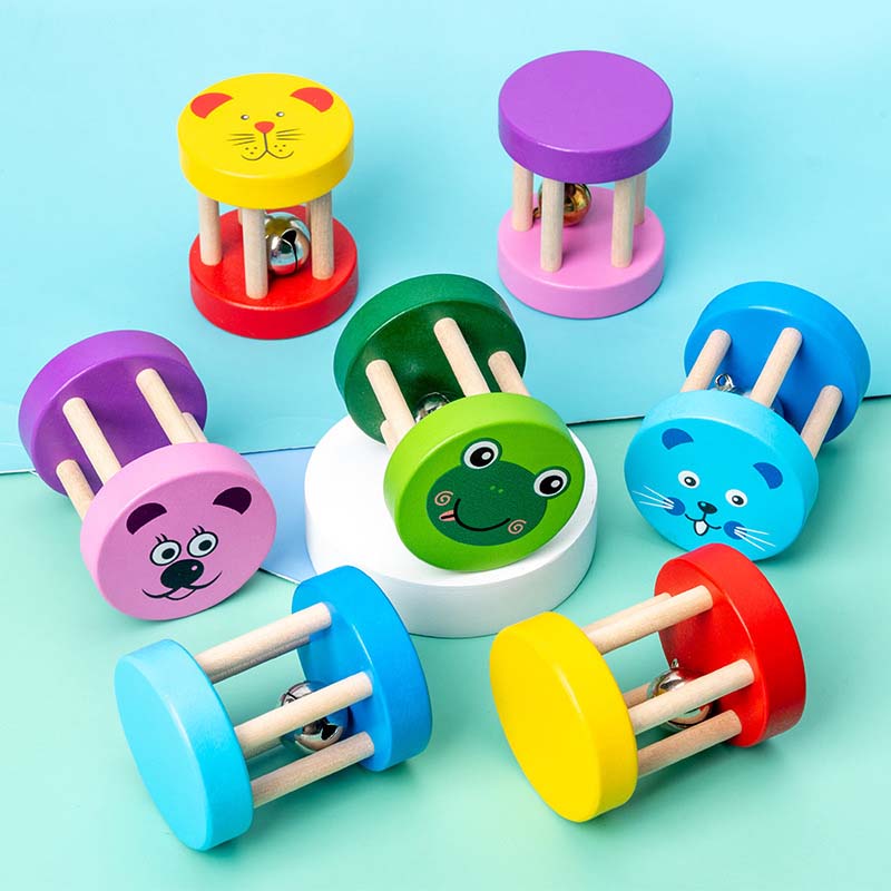 A Musical Instrument You Shake - 1pc Montessori Baby drewniana klatka grzechotka