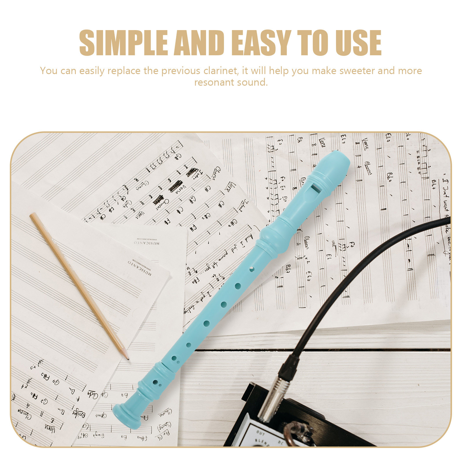Musical Instrument Recorder - Plastikowy klarnet dla początkujących, instrument dęty