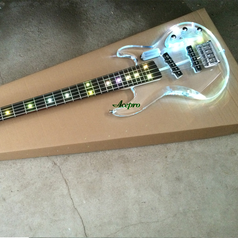 5-strunowa akrylowa gitara bas – Bass Guitar Fretless recenzja i cena