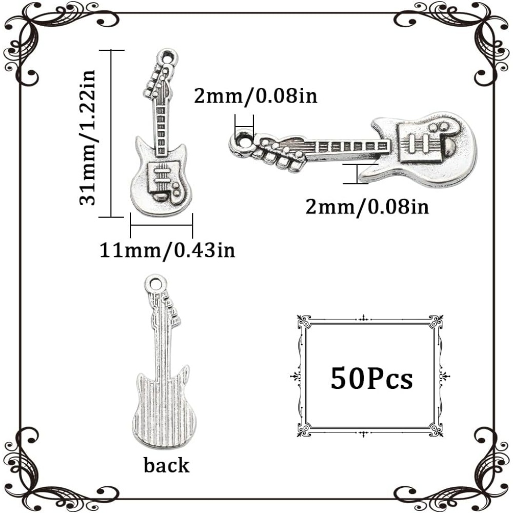 1 pudełko 50 sztuk Vintage git – Musical Instrument Guitar recenzja i cena