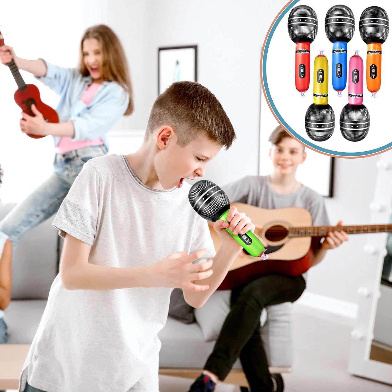 4 szt. Mikrofony nadmuchiwane  – Musical Instrument You Blow recenzja i cena