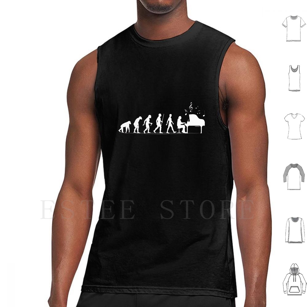 Piano Evolution Tank Tops Vest – The History Of Musical Instrument recenzja i cena