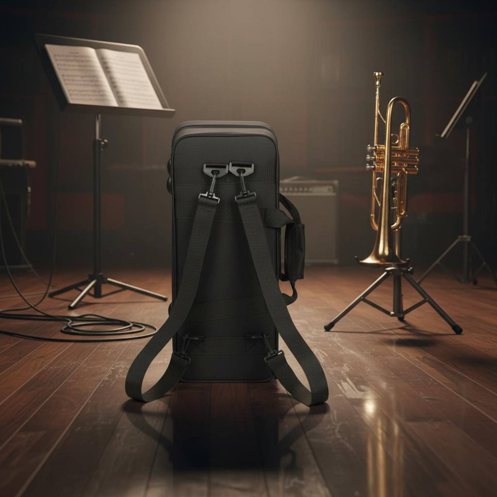 Czarny futerał na trąbkę, pogr – Musical Instrument Bag recenzja i cena
